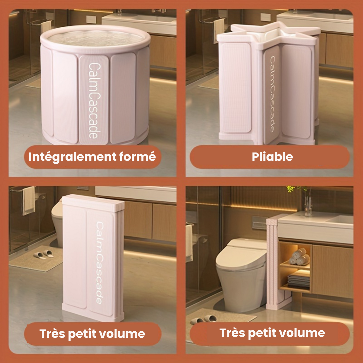 Baignoire Pliable avec Drainage