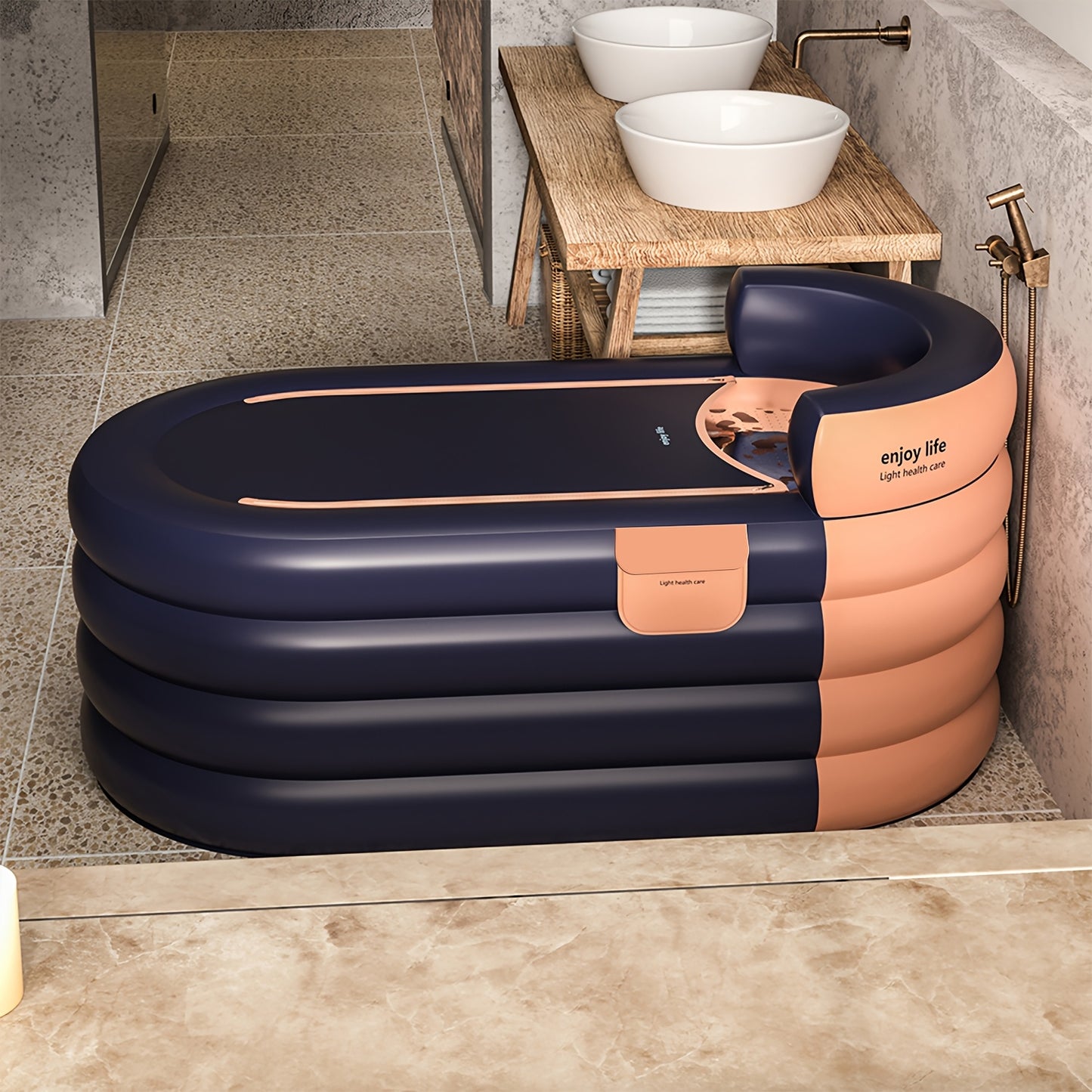 Vasca da bagno gonfiabile portatile in PVC